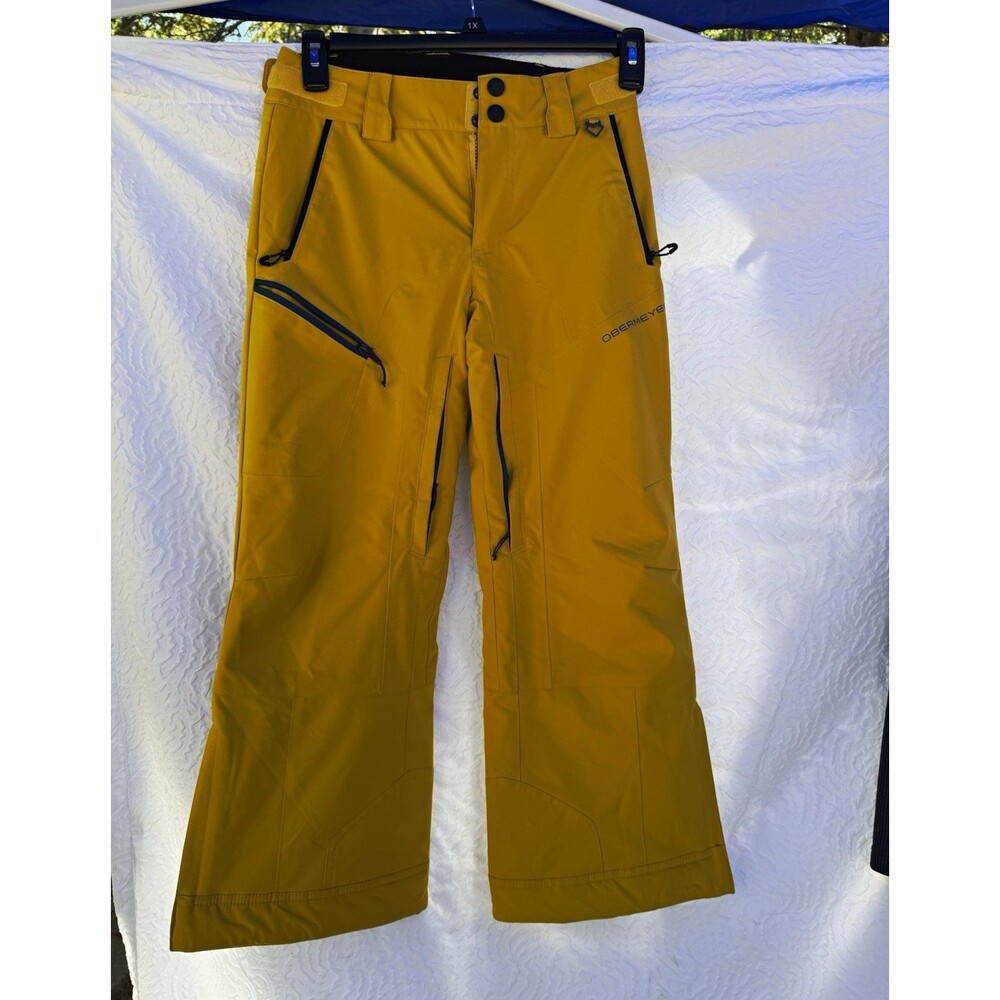 Obermeyer Teen Girls M 10-12 Yellow Ski Snow Pants Full-Motion Articulated